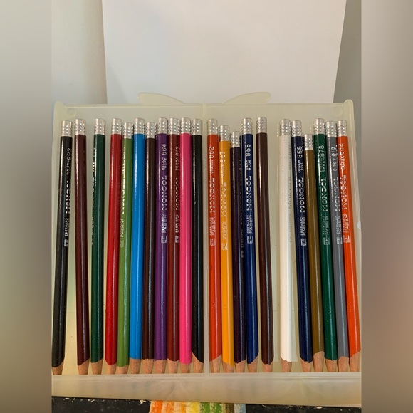 Vintage Eberhard Faber Nupastels 48 Colors & Mongol Colored Pencils 22 Colors - Picture 10 of 11